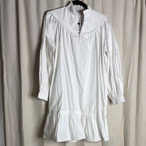 Harshman size XS White Ruffled Long Sleeve Dress